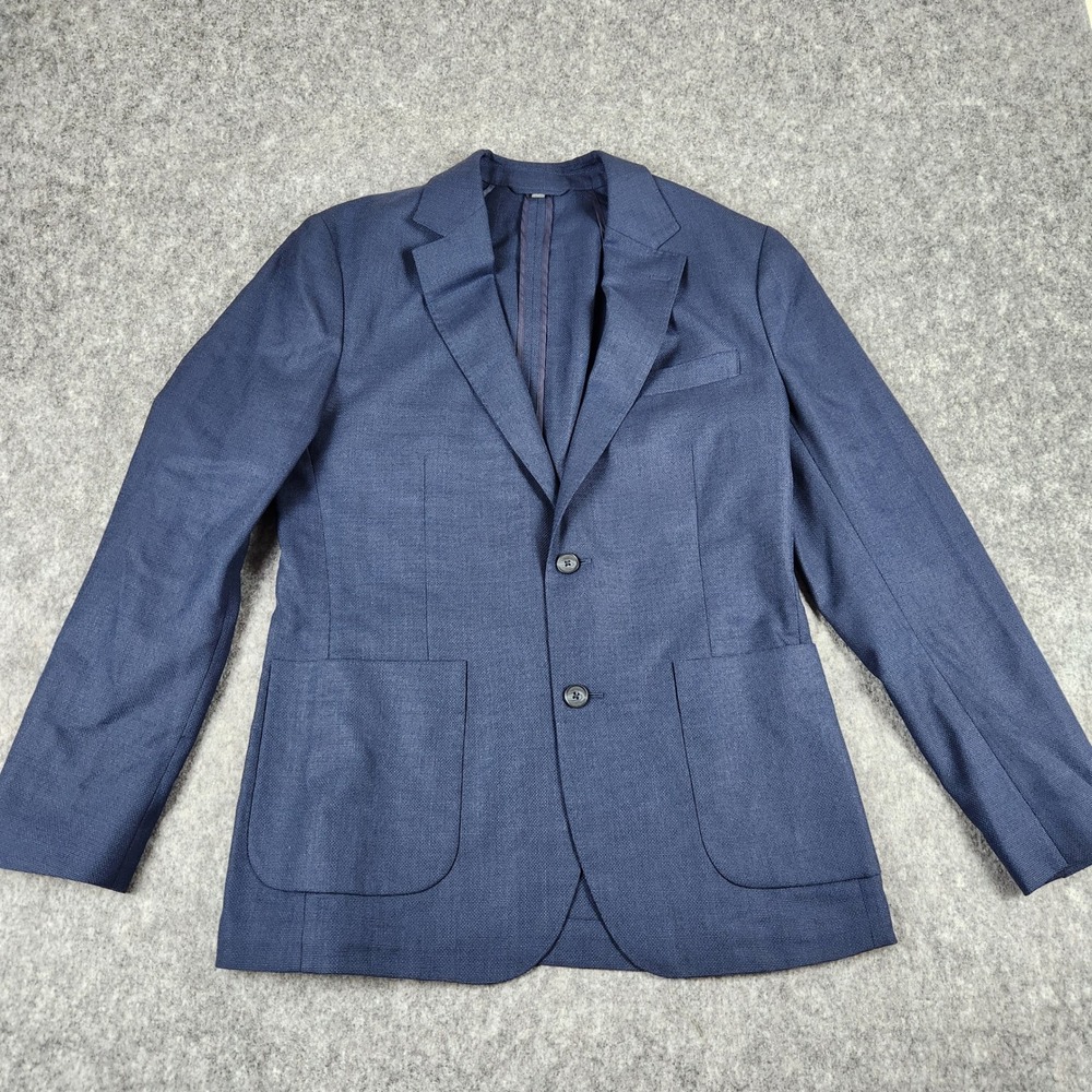 Bonobos Blazer Mens 40R Slim Fit Unstructured Vitale Barberis Canonico Wool Blue
